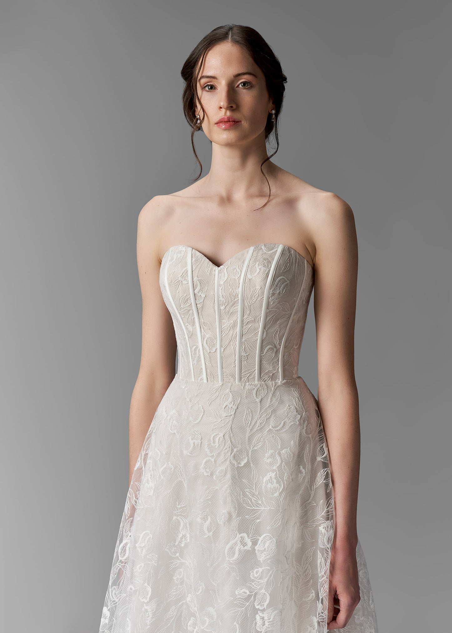 A-line Lace Wedding Dress with Sweetheart Corset - Details | Lotus Threads Bridal