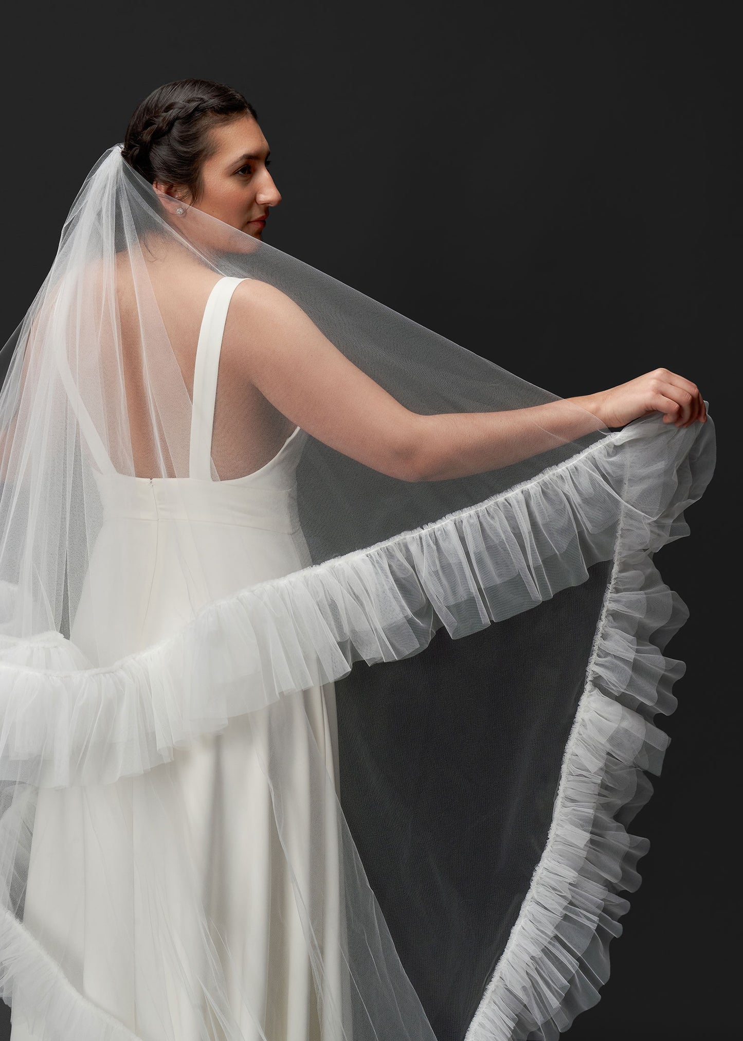 Tiered Wedding Veil with Tulle Blusher