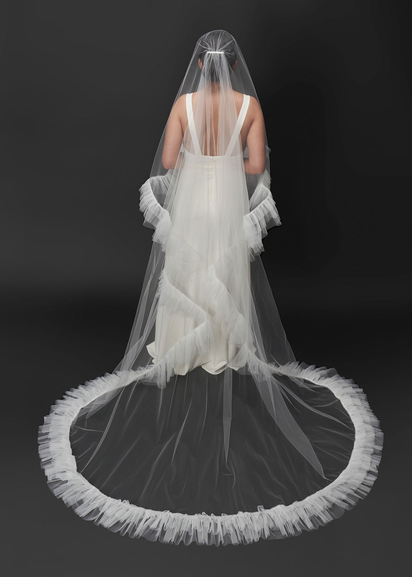 Tiered Wedding Veil with Tulle Blusher